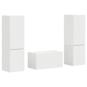 vidaXL TV Cabinet Set 5 pcs White Engineered Wood