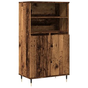 vidaXL Highboard Old Wood 60x36x110 cm Engineered Wood