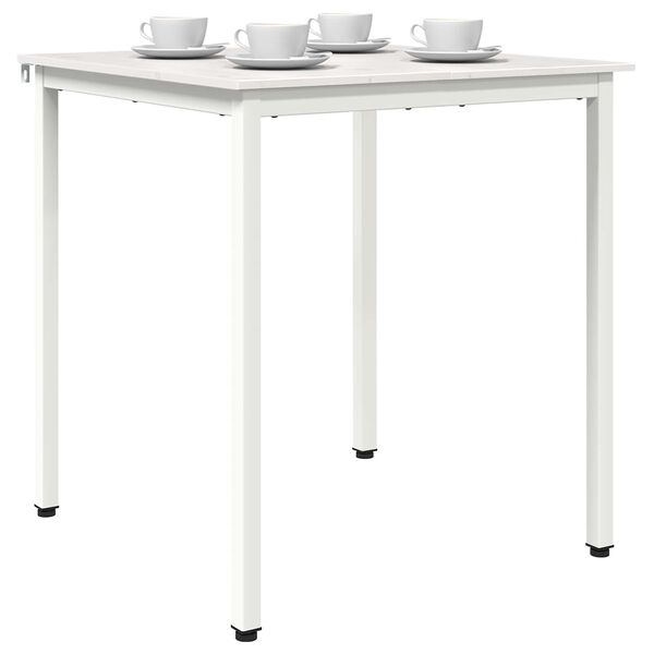 vidaXL Dining Table White 60 x 60 x 75 cm Solid Pine Wood