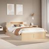 vidaXL Bed Frame without Mattress 150x200 cm King Size Solid Wood Pine