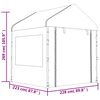 vidaXL Gazebo with Roof White 11.15x2.28x2.69 m Polyethylene