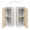 vidaXL Wall Cabinets 2 pcs White 30x30x80 cm Solid Wood Pine