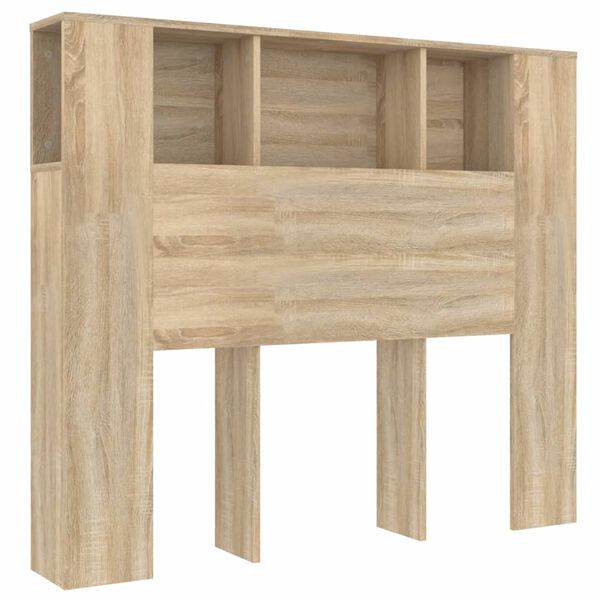 vidaXL Headboard Cabinet Sonoma Oak 120x18.5x102.5 cm