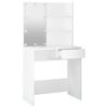vidaXL Dressing Table with LED White 74.5x40x141 cm