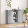 vidaXL LED Sideboard Grey Sonoma 90 x 32 x 75 cm Engineered Wood