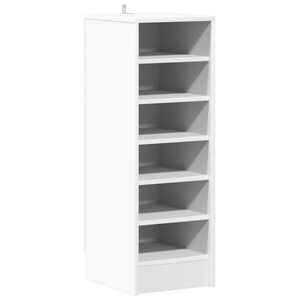 vidaXL Shoe Cabinet White 31.5x35x90 cm Engineered Wood