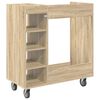 vidaXL Golf Cabinet with Wheel Plain Sonoma Oak 90 x 45 x 98 cm