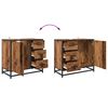 vidaXL Bathroom Furniture Set with Door 4 pcs Old wood Engineered wood