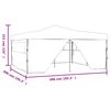 vidaXL Folding Gazebo with 4 Sidewalls 5x5 m Cream