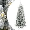 vidaXL Artificial Christmas Tree with 300 LEDs with Stand White 240 cm