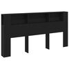 vidaXL Headboard Cabinet Black Oak Engineered Wood