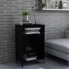 vidaXL Sideboard High Gloss Black 57x35x90 cm Engineered Wood