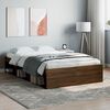 vidaXL Bed Frame without Mattress Brown Oak 120x190 cm Small Double Small Double