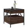 vidaXL Coffee Table with Infinity LED Brown Oak 50x50x51 cm