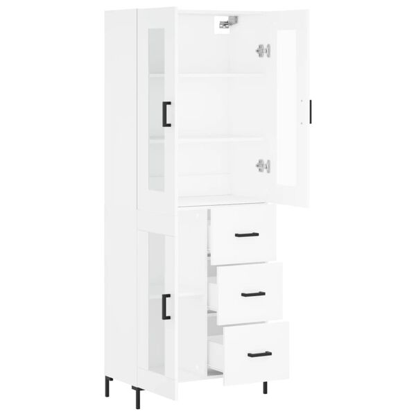 vidaXL Highboard White 69.5x34x180 cm Engineered Wood