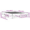 vidaXL Bed Frame without Mattress Concrete Grey 120x190cm Engineered Wood