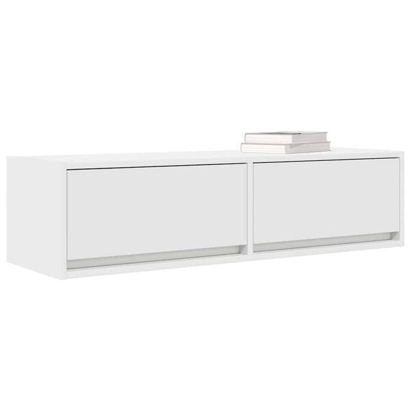vidaXL TV Cabinet with Drawer White 100 x 31 x 25.5 cm Engineered wood