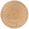 vidaXL Area Rug Braided Design Jute 240 cm Round