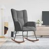 vidaXL Rocking Chair Dark Grey Velvet