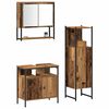 vidaXL Bathroom Furniture Set with Shelf 3 pcs Brown Engineered wood