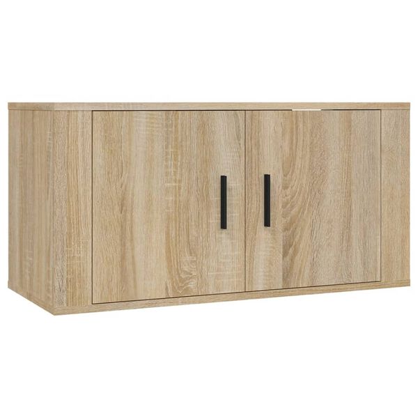vidaXL Wall-mounted TV Cabinets 2 pcs Sonoma Oak 80x34.5x40 cm