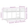 vidaXL Bunk Bed without Mattress Pink 90x190 cm Single Solid Wood Pine