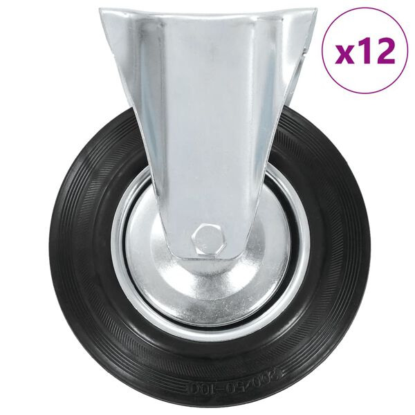 vidaXL 12 pcs Fixed Casters 200 mm