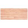 vidaXL Table Top Light Brown 140x60x(2-6)cm Treated Solid Wood Live Edge