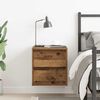 vidaXL Wall-mounted Bedside Cabinet Old Wood 38x34x40 cm