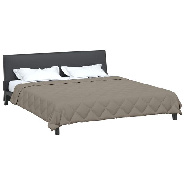 vidaXL Summer Duvet Light Grey 200 x 200 cm Microfiber