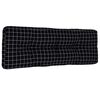 vidaXL Pallet Cushion Black Check Pattern 120x40x12 cm Fabric