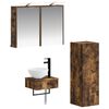 vidaXL Bathroom Cabinet Set 4 pcs Smoked Oak Engineered Wood