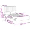 vidaXL Storage Bed with Drawer Sonoma Oak 120 x 200 cm Engineered Wood