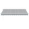 vidaXL Retractable Awning Anthracite and White 3.5x2.5 m Fabric&Aluminium
