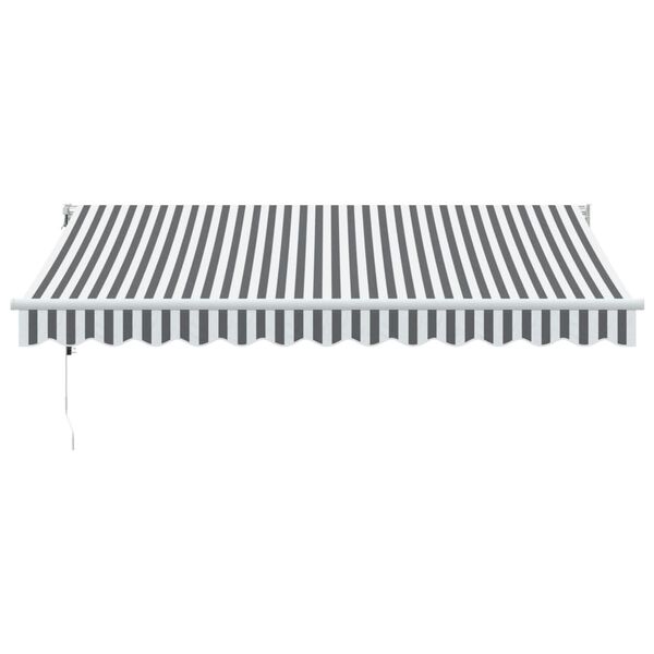 vidaXL Retractable Awning Anthracite and White 3.5x2.5 m Fabric&Aluminium