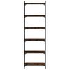 vidaXL Bookcase 6-Tier Smoked Oak 60x30x188 cm Engineered Wood