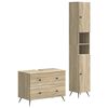vidaXL 2 Piece Bathroom Cabinet Set BREDA Sonoma Oak Engineered Wood