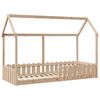 vidaXL Kids' House Bed Frame without Mattress 80x200 cm Solid Wood Pine