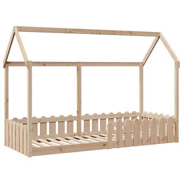 vidaXL Kids' House Bed Frame without Mattress 80x200 cm Solid Wood Pine
