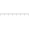 vidaXL Garden Fence with Hoop Top Steel 1172x60 cm Black