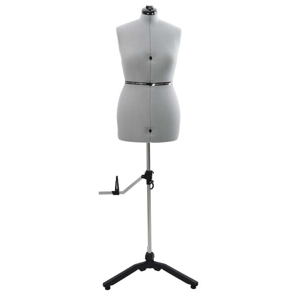 vidaXL Adjustable Dress Form Female Height Adjustable Grey M Velvet