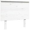 vidaXL Bed Headboard | White | Solid Pine Wood | Standard | Decorative Inlays