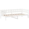 vidaXL Day Bed and Bench Set with Roof without Mattress White 80x200 cm