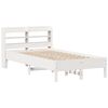 vidaXL Bed Frame without Mattress White 120x190 cm Small Double Solid Wood Pine