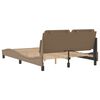 vidaXL Bed Frame without Mattress "Zadar" Cappuccino 140x190 cm Faux Leather