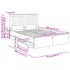vidaXL Bed Frame with Drawer White 140 x 200 cm Engineer Wood