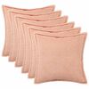 vidaXL Cushion Cover 6 pcs HOUTEN Pink 30 x 30 cm Boucl&eacute;