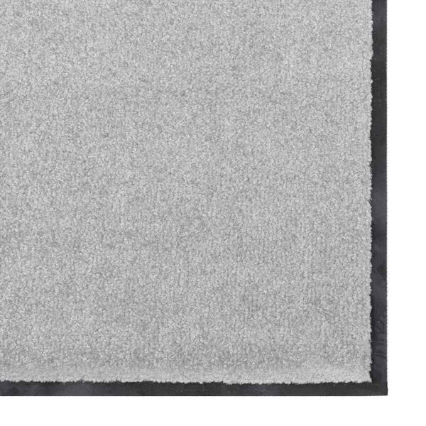 vidaXL Doormat Grey and Black 60 x 180 cm Polypropylene and vinyl