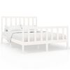 vidaXL Bed Frame without Mattress White 140x190 cm Solid Wood Pine
