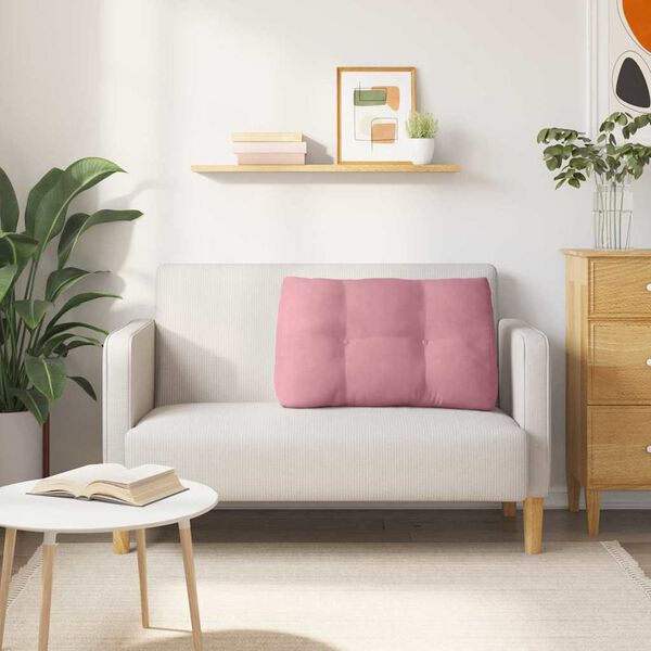vidaXL Back Pillow Pink 80 x 24 x 50 cm Velvet